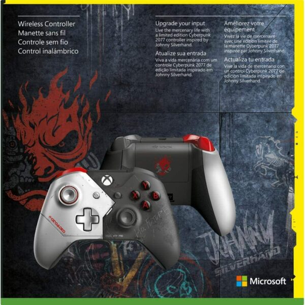 Manette sans fil Edition Limitée Cyberpunk 2077 Xbox One dos boite